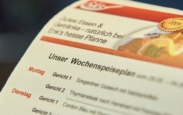 Enk Wochenspeiseplan